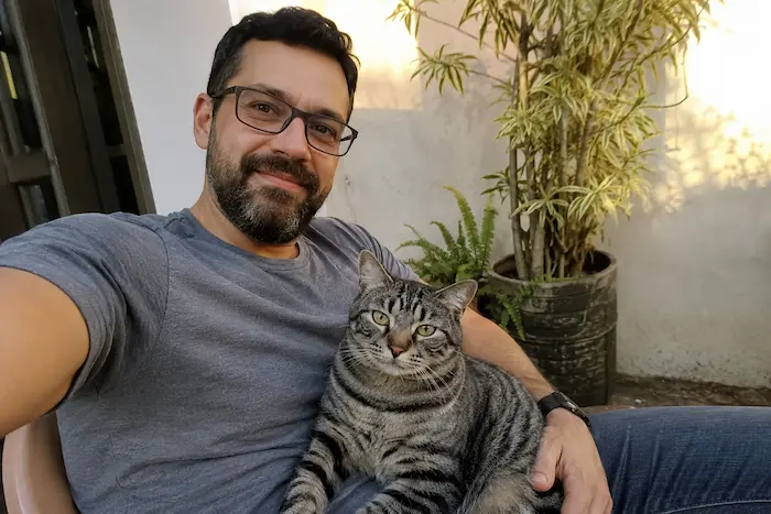 Carlos H. com o Thor